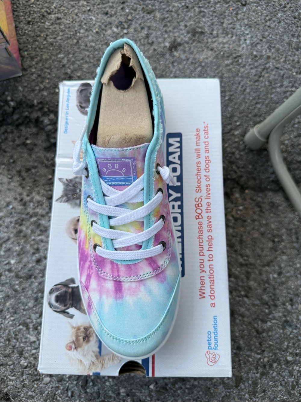BOBS from Skechers Women's Tie-Dye Pastel Sneakers - Blue, Purple, Pink, Yellow